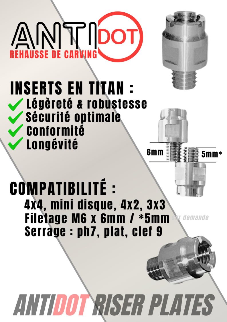 Cale Antidot réhausse pour fixation de snowboard – Image 3